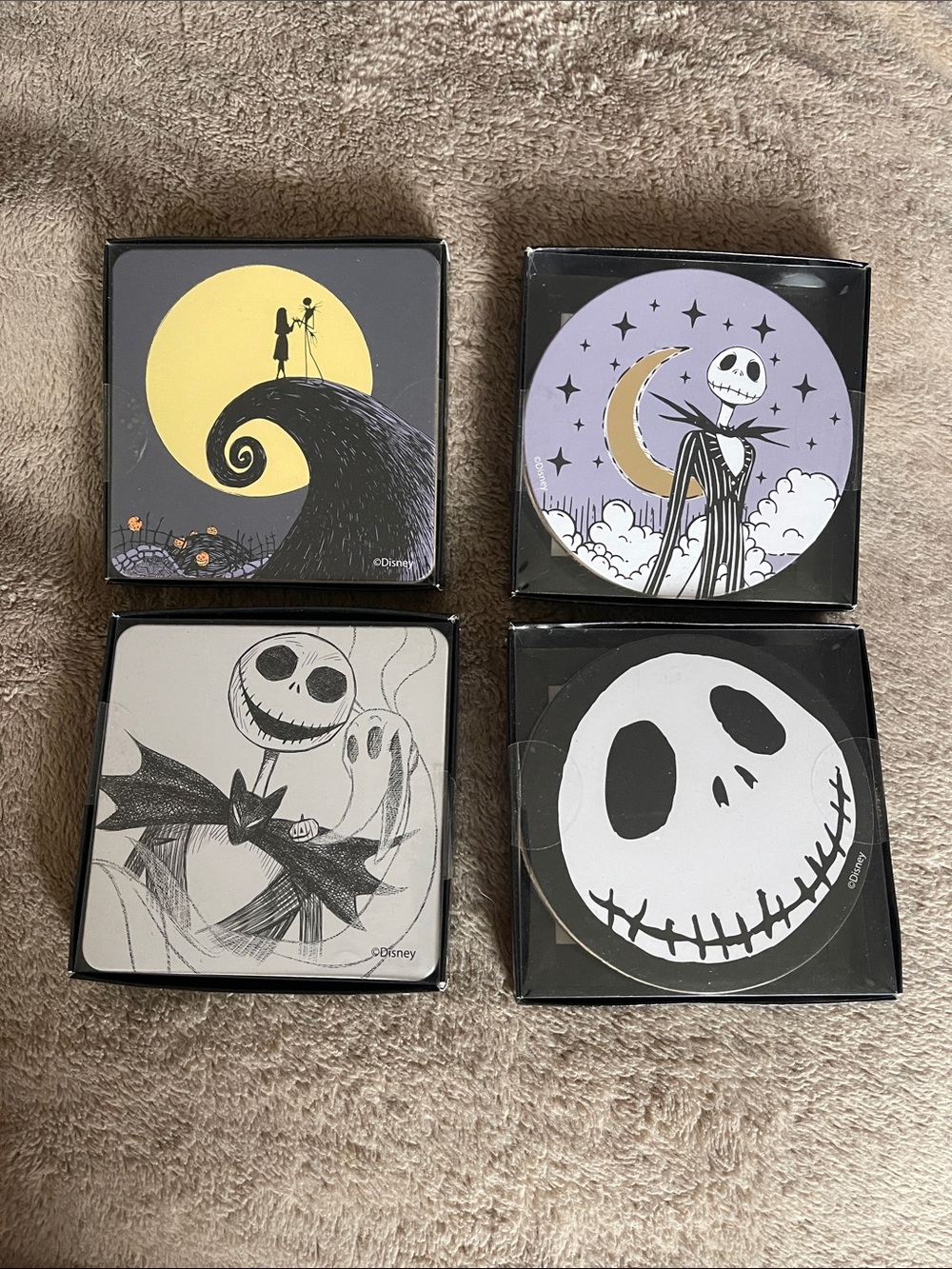 Tim Burton Nightmare Before Christmas Drink Coasters